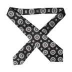 Dolce & Gabbana Black White Floral Silk Adjustable Women Necktie Tie
