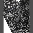 Dolce & Gabbana Black White Paisley Silk Adjustable Women Necktie Tie