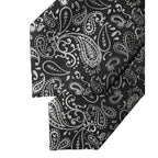 Dolce & Gabbana Black White Paisley Silk Adjustable Women Necktie Tie