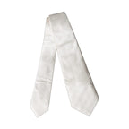 Dolce & Gabbana Off White Geometric Silk Adjustable Women Necktie Tie