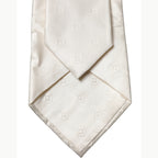 Dolce & Gabbana Off White Geometric Silk Adjustable Women Necktie Tie