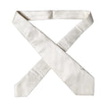 Dolce & Gabbana Off White Geometric Silk Adjustable Women Necktie Tie