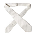 Dolce & Gabbana Off White Geometric Silk Adjustable Women Necktie Tie