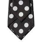 Dolce & Gabbana Black White Polka Dot Silk Adjustable Women Necktie Tie