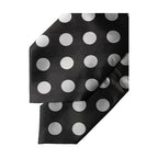 Dolce & Gabbana Black White Polka Dot Silk Adjustable Women Necktie Tie