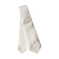 Off White Solid Silk Adjustable Women Tied Necktie Tie