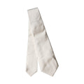 Dolce & Gabbana Off White Solid Silk Adjustable Women Tied Necktie Tie