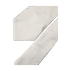 Dolce & Gabbana Off White Solid Silk Adjustable Women Tied Necktie Tie