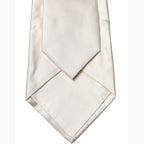 Dolce & Gabbana Off White Solid Silk Adjustable Women Tied Necktie Tie