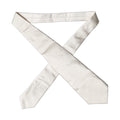 Dolce & Gabbana Off White Solid Silk Adjustable Women Tied Necktie Tie