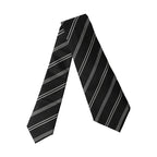 Dolce & Gabbana Black White Stripes Silk Adjustable Women Necktie Tie