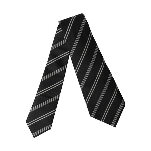 Dolce & Gabbana Black White Stripes Silk Adjustable Women Necktie Tie