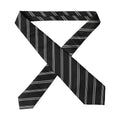 Dolce & Gabbana Black White Stripes Silk Adjustable Women Necktie Tie
