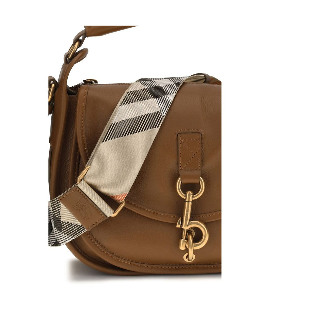 Burberry Brown Calf Leather Bos Taurus Shoulder Bag