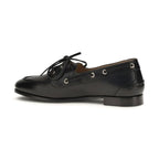 Bally Black Calf Leather Bos Taurus Slip-On Loafers