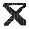Dolce & Gabbana Black White Stripes Wool Adjustable Women Necktie Tie