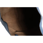 Fendi Leather Navy Blue Shopping Tote