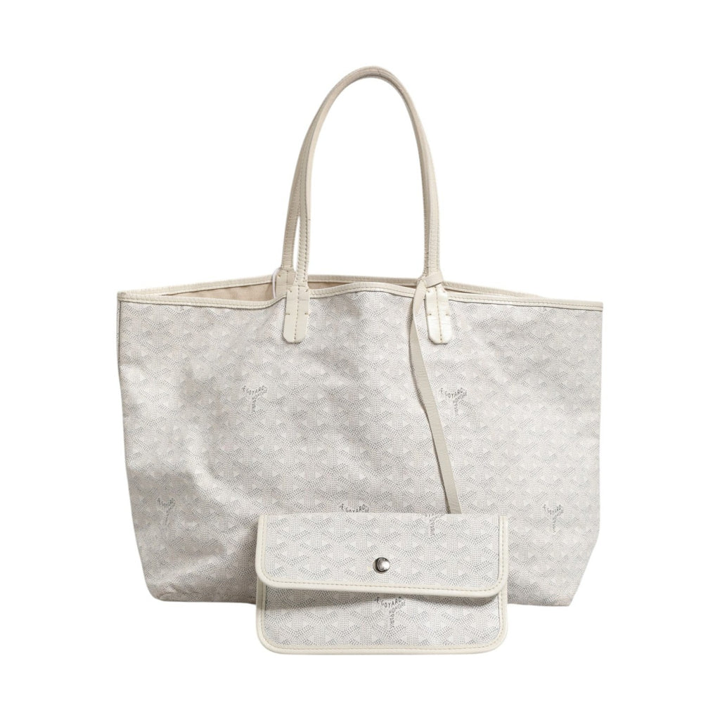 Saint Louis PM Tote Bag in Goyardine Canvas White