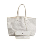 Saint Louis PM Tote Bag in Goyardine Canvas White