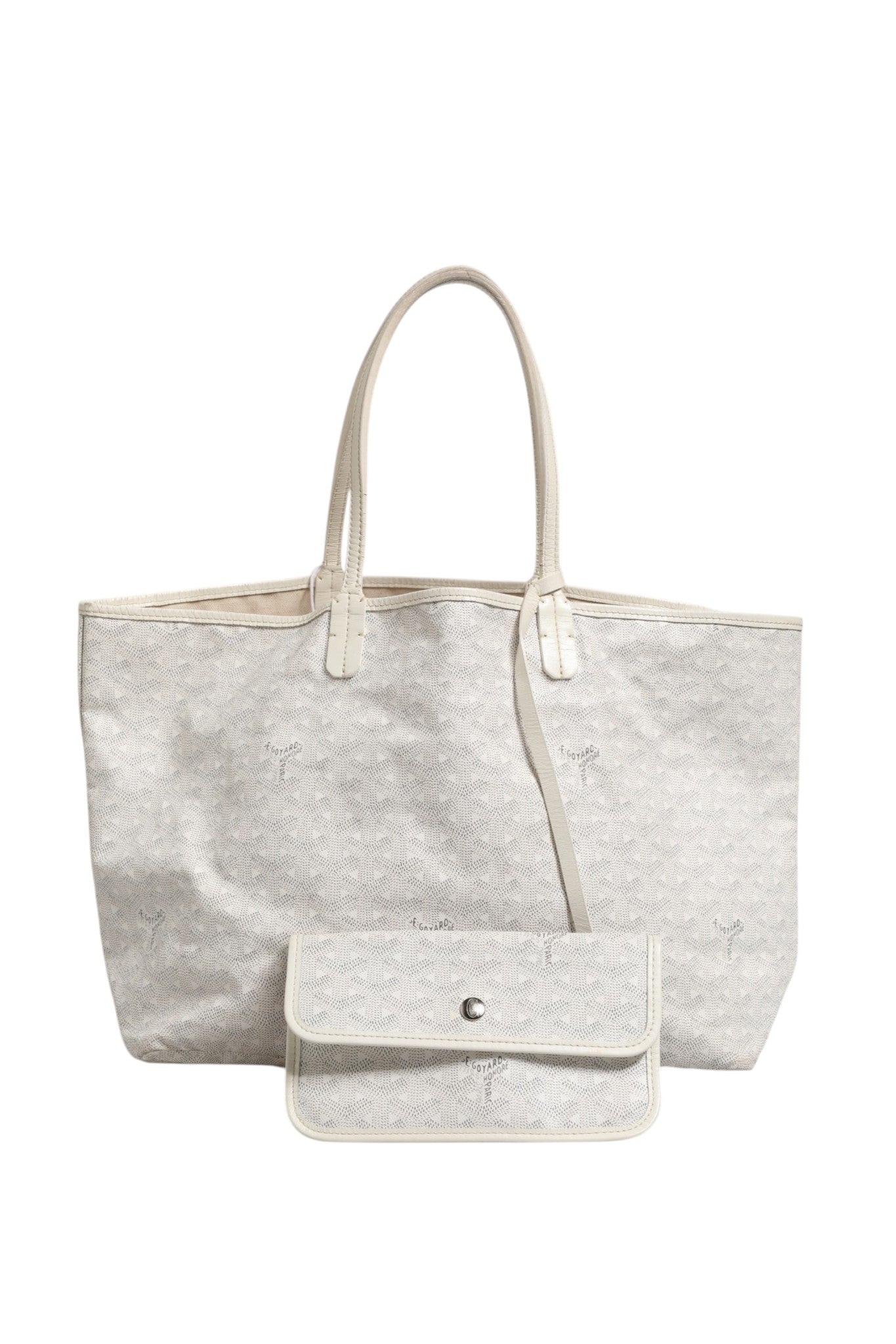 Saint Louis PM Tote Bag in Goyardine Canvas White