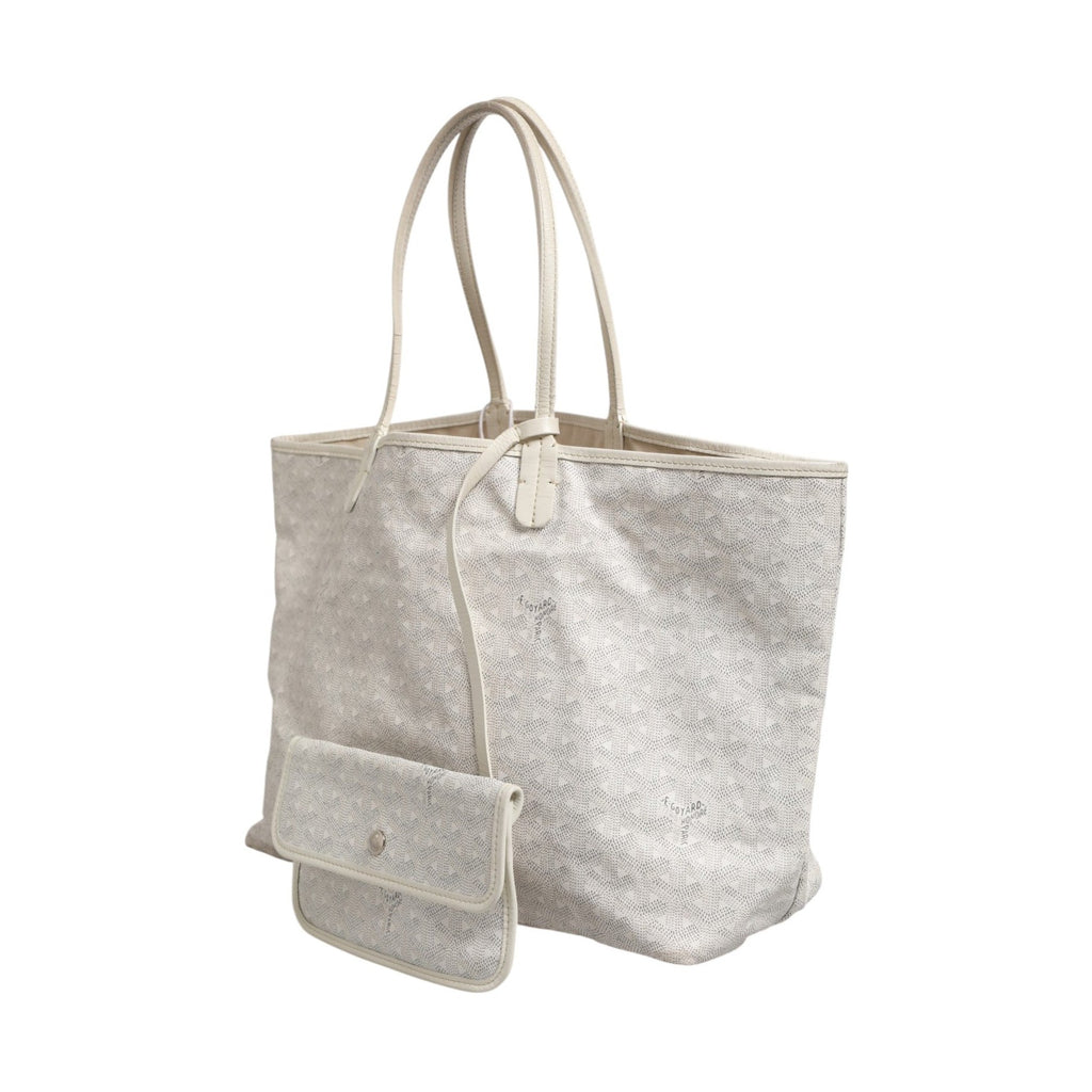 Saint Louis PM Tote Bag in Goyardine Canvas White