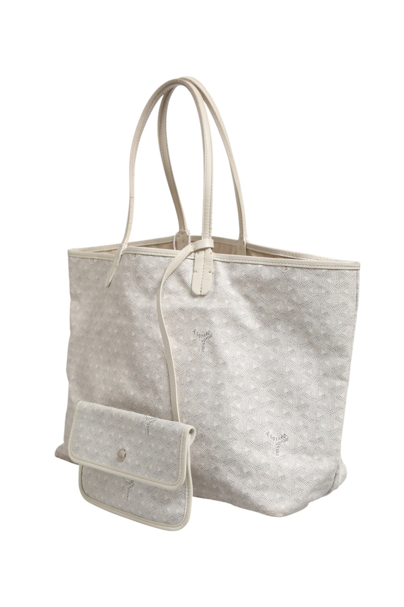 Saint Louis PM Tote Bag in Goyardine Canvas White