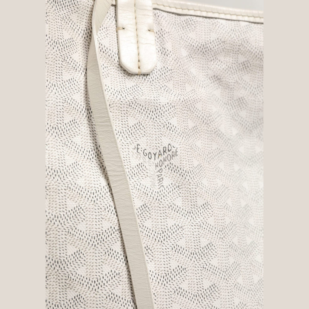 Saint Louis PM Tote Bag in Goyardine Canvas White