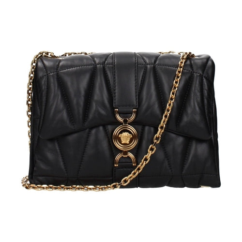 Versace Black Leather Shoulder Bag