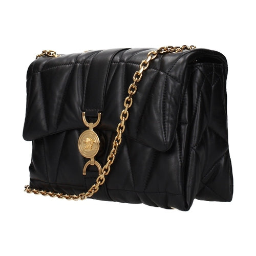 Versace Black Leather Shoulder Bag