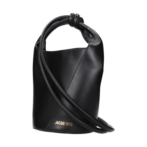 Jacquemus Black Leather Crossbody Bag