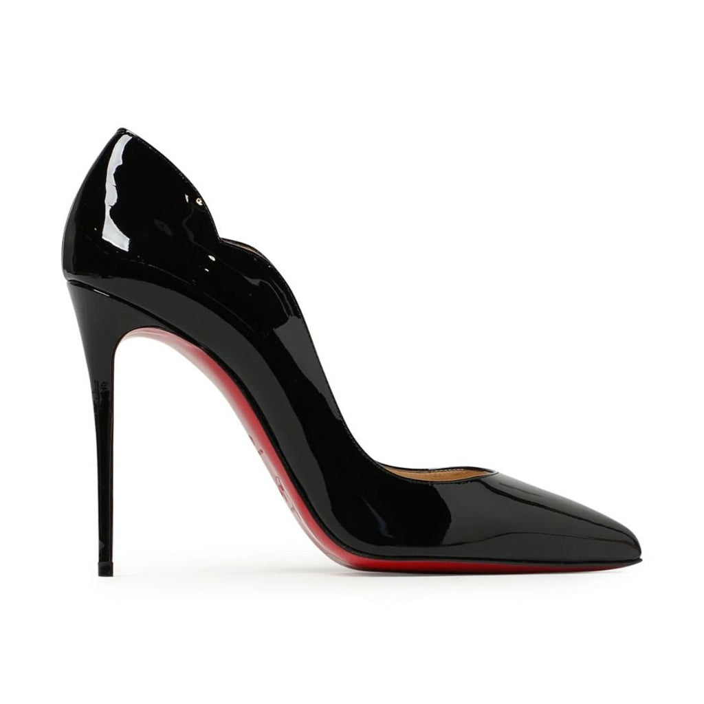 Christian Louboutin Black Patent Leather Hot Chick Pumps 100