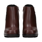 Max Mara Brown Leather Ankle Boots