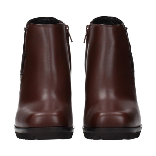 Max Mara Brown Leather Ankle Boots
