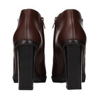 Max Mara Brown Leather Ankle Boots