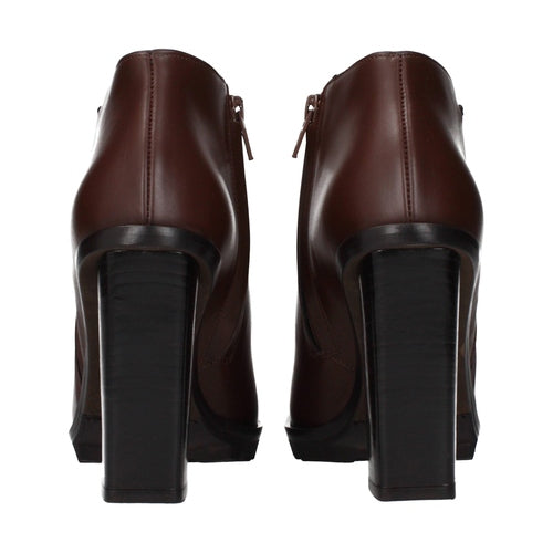 Max Mara Brown Leather Ankle Boots