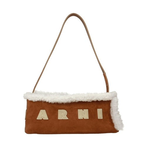 Marni Brown Leather Shoulder Bag