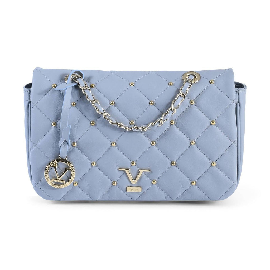 19V69 Italia Blue Leather Shoulder Bag