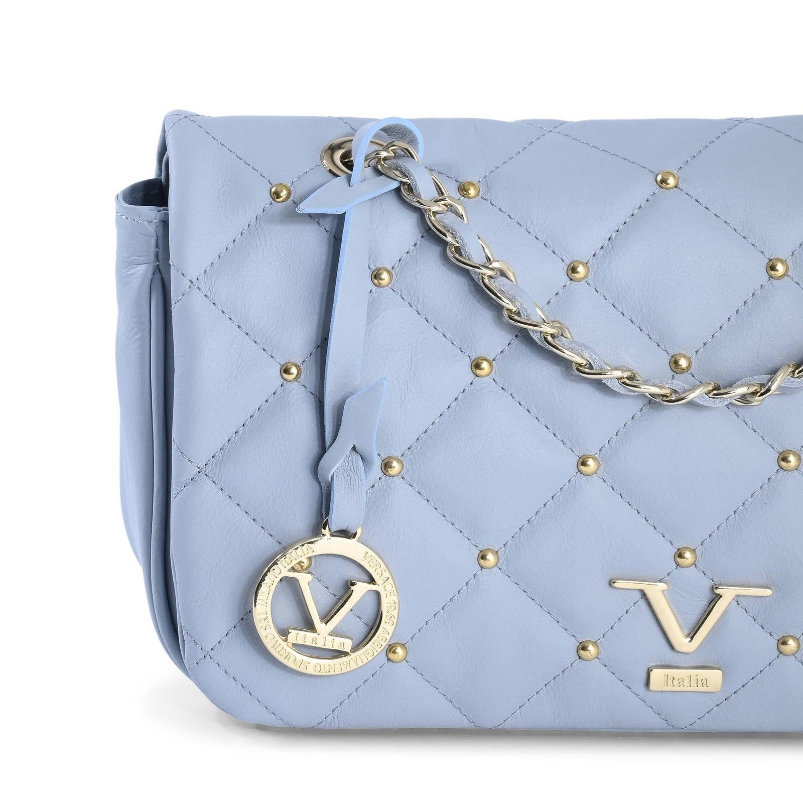 19V69 Italia Blue Leather Shoulder Bag - Made in Italy – All Day