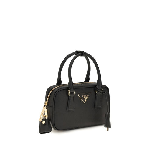 Prada Black Calf Leather Bos Taurus Handbag