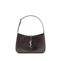 Saint Laurent Bordeaux Crocodile Shoulder Bag