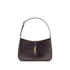 Saint Laurent Bordeaux Crocodile Shoulder Bag