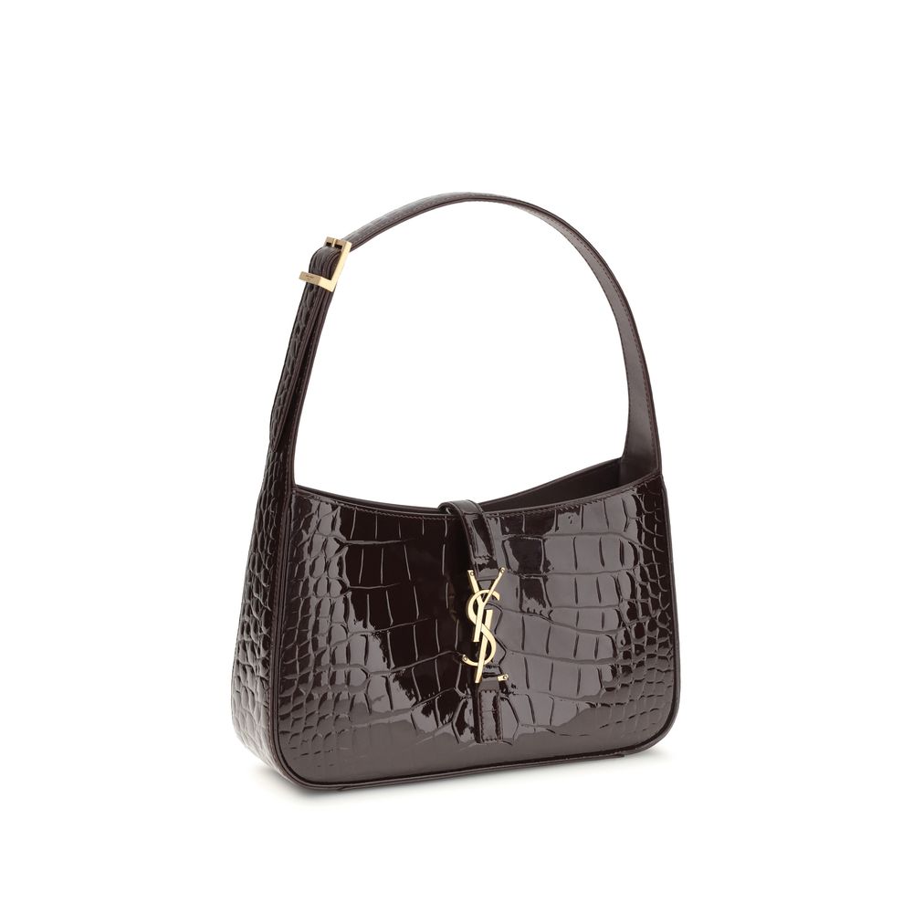 Saint Laurent Bordeaux Crocodile Shoulder Bag