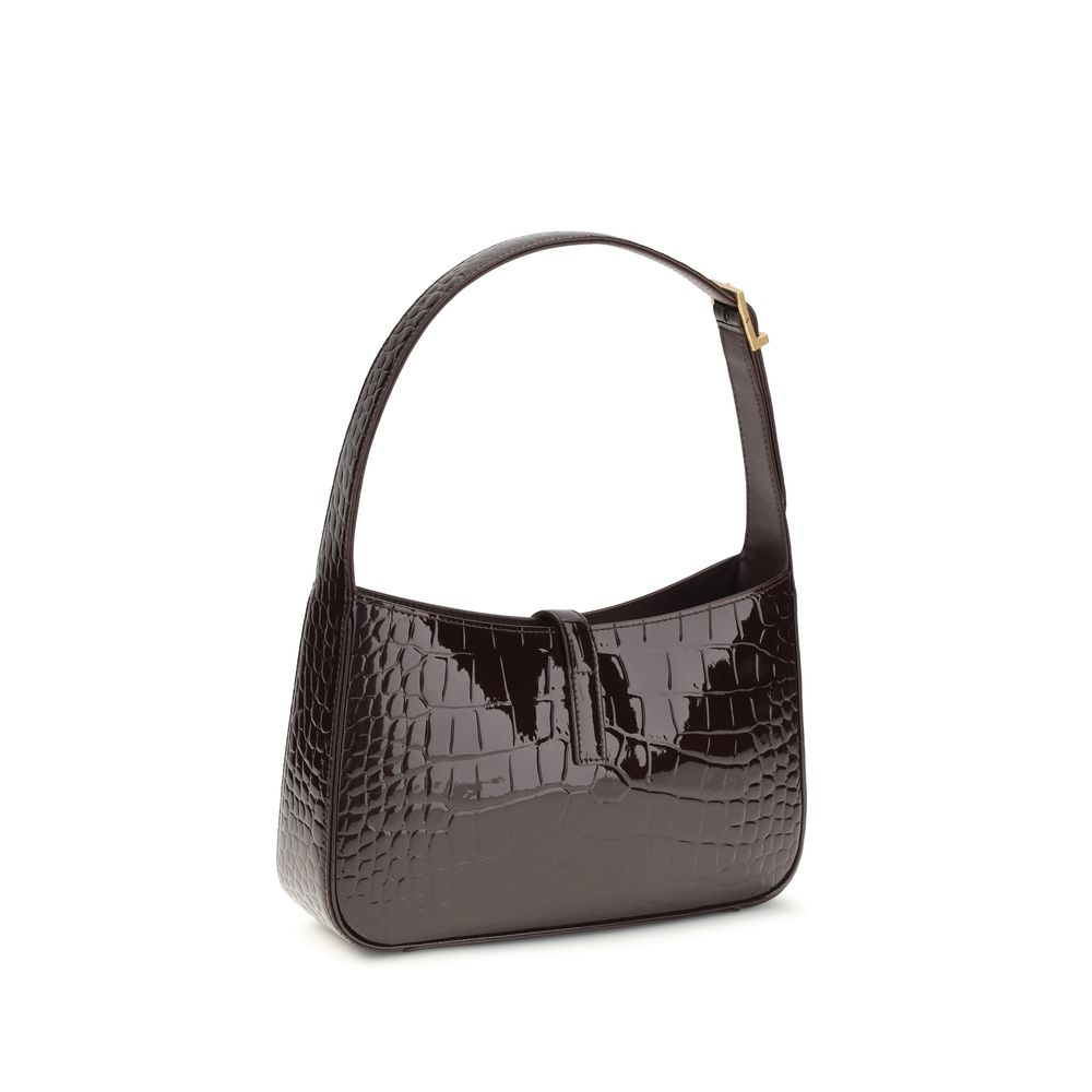 Saint Laurent Bordeaux Crocodile Shoulder Bag
