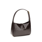Saint Laurent Bordeaux Crocodile Shoulder Bag