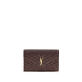 Saint Laurent Bordeaux Calf Leather Bos Taurus Clutch Bag