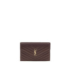 Saint Laurent Bordeaux Calf Leather Bos Taurus Clutch Bag
