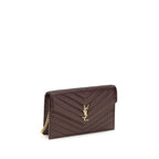 Saint Laurent Bordeaux Calf Leather Bos Taurus Clutch Bag