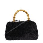 Jil Sander Black Fur Handbag