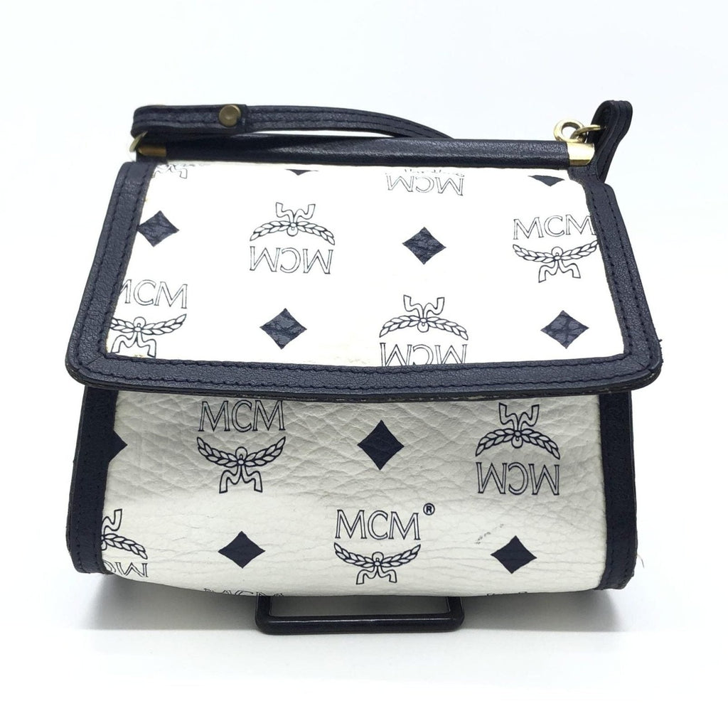 MCM Mini Crossbody Bag White Visetos
