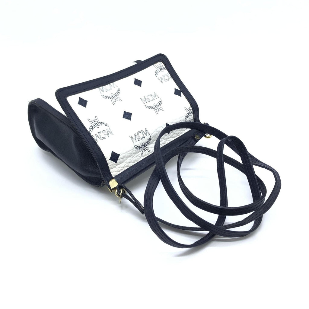 MCM Mini Crossbody Bag White Visetos